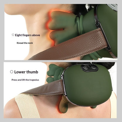 Neck and shoulder massager with kneading function
