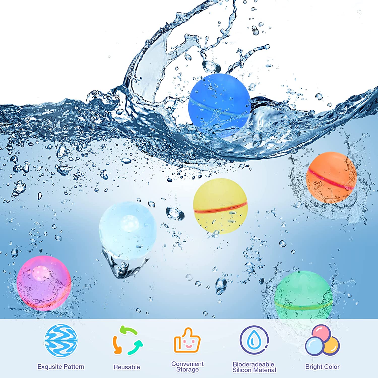 {NovaBloom}™ Reusable Water Balloons (12 pcs)