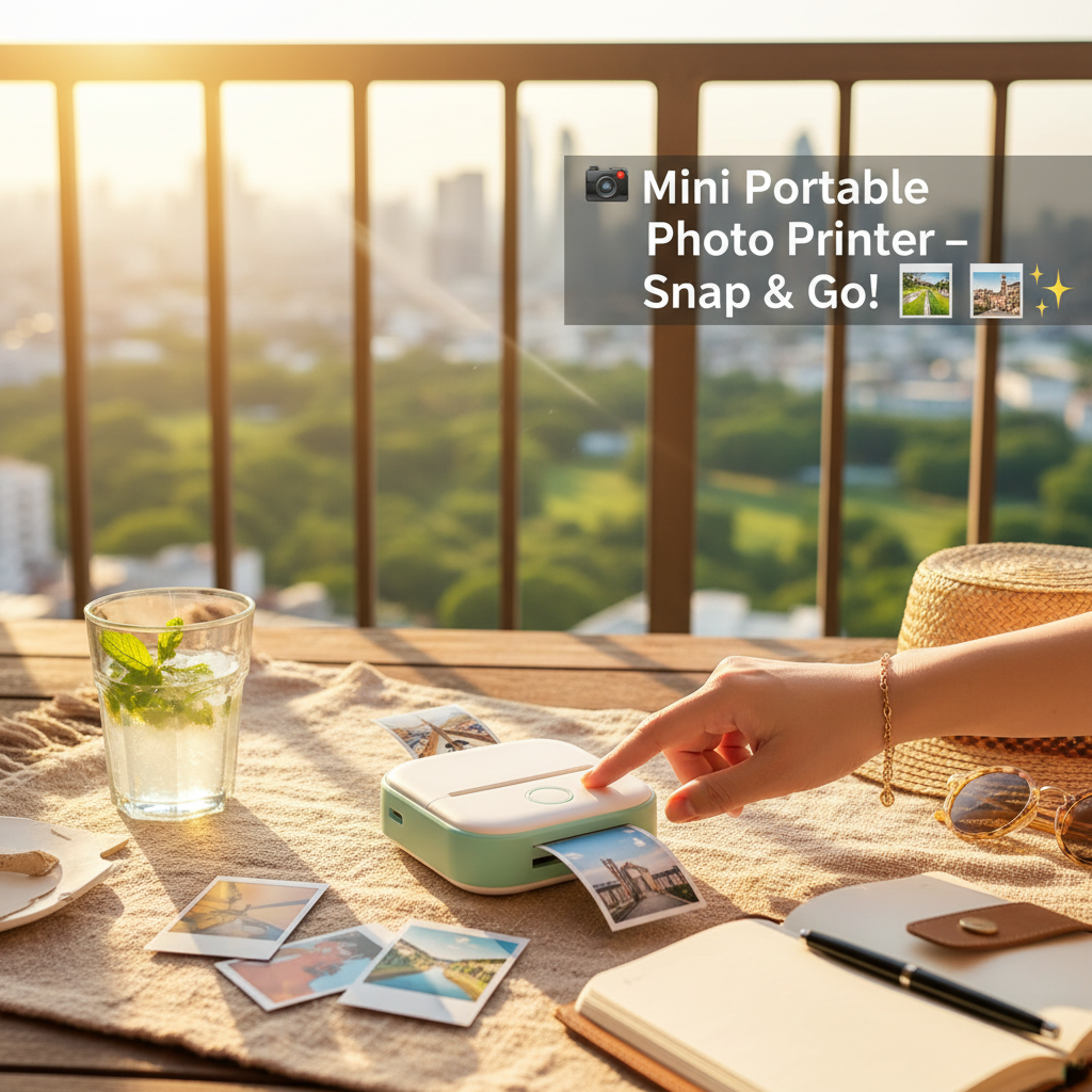 {Nova Bloom} | 📸 Mini Portable Photo Printer – Snap & Go! 🖼️✨