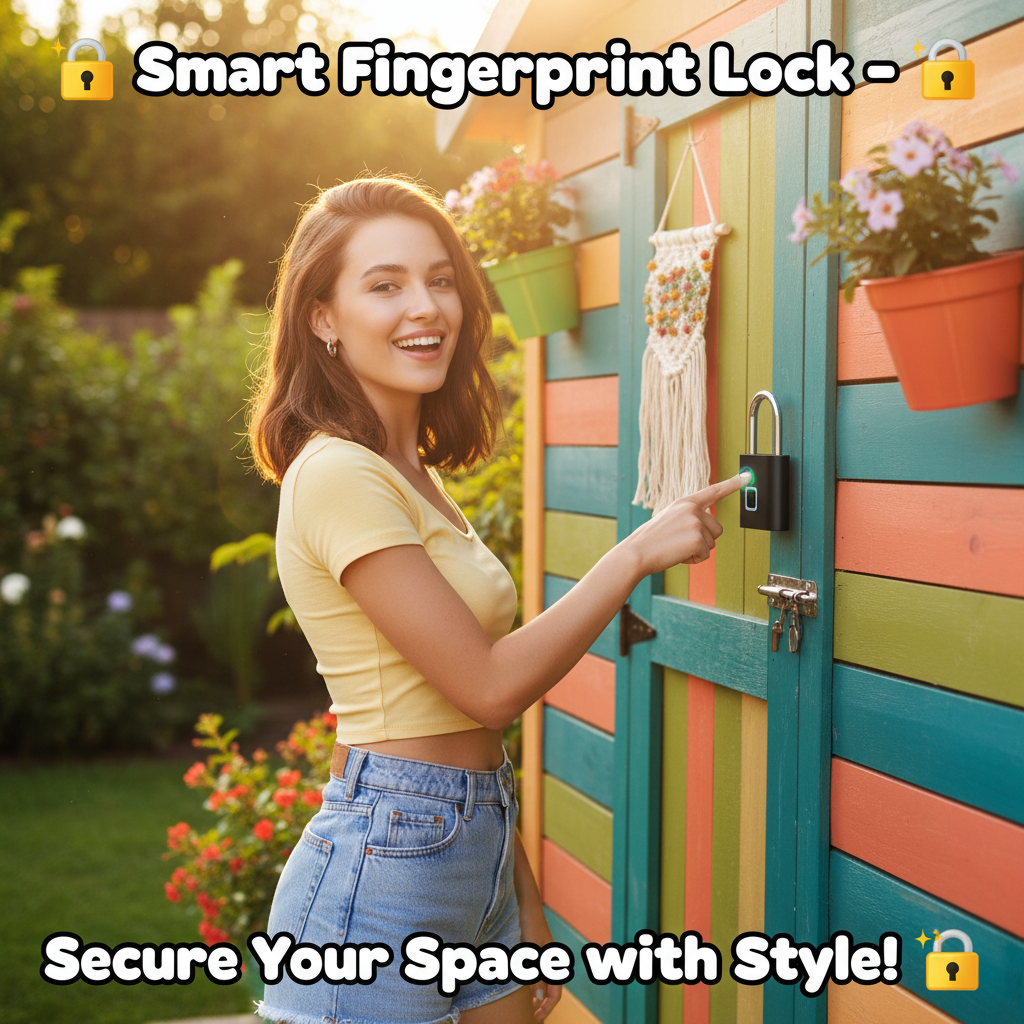 {Nova Bloom} | 🔒 Smart Biometric Fingerprint Lock - Next Gen Security! 🚀
