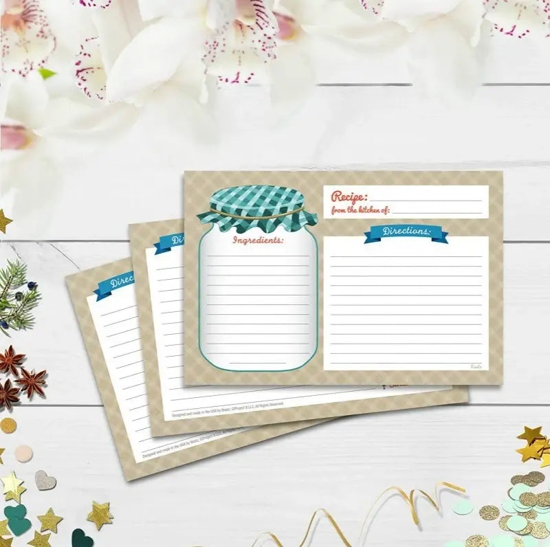Practical kitchen recipe card organiser