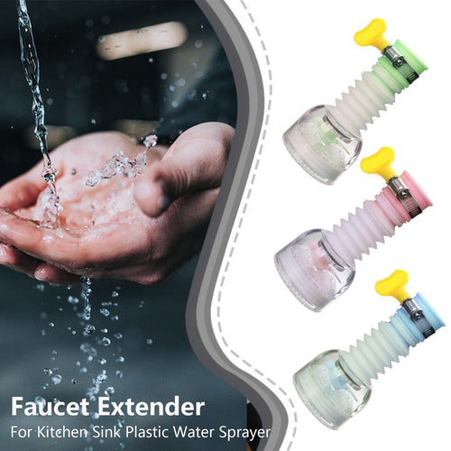 Kitchen faucet extender rotating nozzle close-up view
